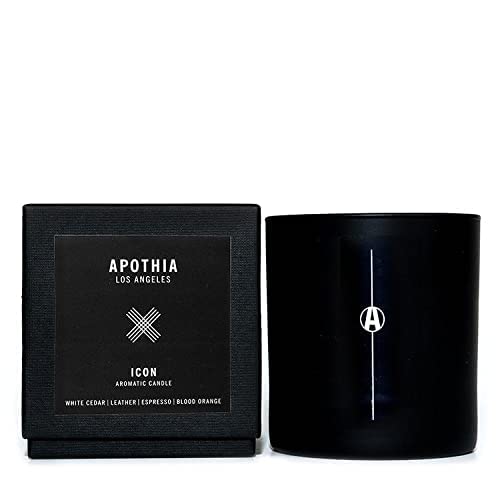 APOTHIA - ICON Candle | Espresso Beans & Blood Orange I Scented Candles with Premium Soy Wax Blend I 60 Hour Long Burning I 8 oz I Luxury Quality in Decorative Jar