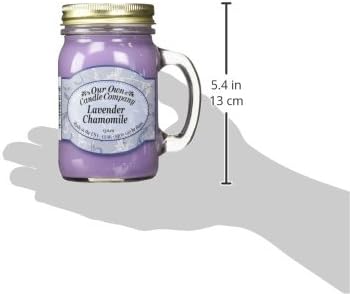 Our Own Candle Company Lavender Chamomile Scented Mason Jar Candle, 100 Hour Burn Time, Made in The USA - 13 Ounces