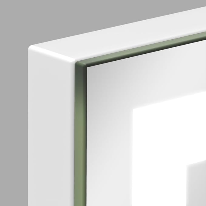 FENNIO 23" x 18" Vanity Mirror with Lights,LED Makeup Mirror,Hollywood Mirror with 3 Color Modes & Adjustable Brightness,Vanity Mirror Square White