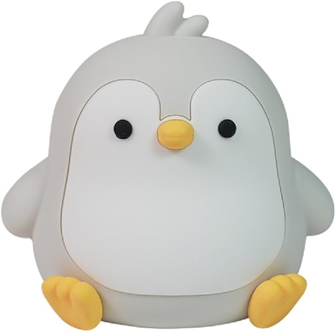 Penguin Night Light for Adults Kids,Dimmable Cute Silicone Animal Nightlight with 7 Colors and 30min Timer Penguin Lamp, Rechargeable Bedside Touch Lamp for Christmas Gifts Kawaii Room Decor