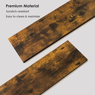 DINZI LVJ Long Wall Shelves, 47.3" Large Floating Shelves Set of 4, Farmhouse Display Shelf Wall Mounted with Heavy Duty Brackets, Easy Assembly for Kitchen, Bathroom, Bedroom, Balcony, Rustic Brown