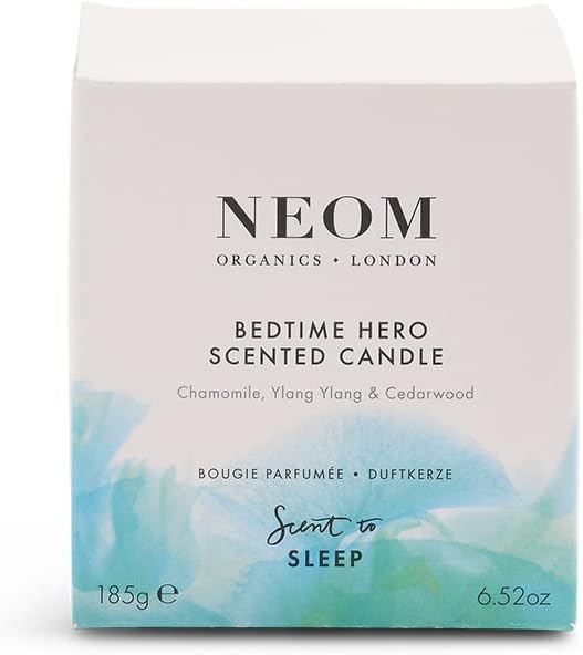 Neom- Bedtime Hero Luxury Candle, 1 Wick | Ylang Ylang & Chamomile | Essential Oil Aromatherapy Candle |Scent to Sleep