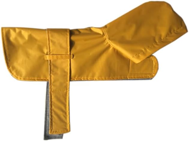 LeerKing Raincoat for Dogs - Hooded with Leash Hole, Waterproof Double Layer Coat Jacket with Lining, 10 Sizes for Small Medium and Large Dogs,Yellow,XXS