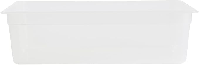 Restaurantware Food Storage Container 1 Pack of 20.7 x 12.6 x 5.9 Inches Plastic Stackable Storage Box White Reusable Label Container Dishwasher Safe For Restaurants And Kitchens