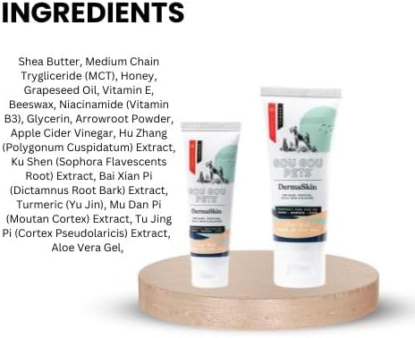 DermaSkin Dermatitis Ointment Holistic Natural Derived Herbal Pet Care for Dogs, Cats and Horses: Relieves Rash, Crusting, Dry Skin, Skin Problems and Skin Conditions - Made in USA - 2 oz