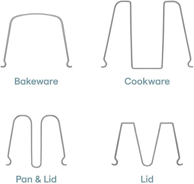 YouCopia StoreMore Adjustable Bakeware Rack, Cookie Sheet Baking Pan and Tray Organizer for Kitchen Cabinet and Pantry Storage, Standard, White