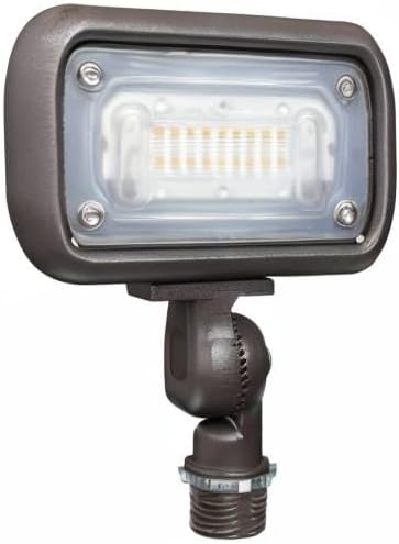 GKOLED 15W LED Floodlight, Outdoor Security Fixture, Waterproof, 1500 Lumens, 50W MH Equivalent, 5000K Daylight White, 120-277V, UL-Listed