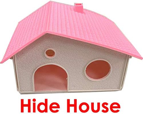 Pink Large Twin Tower 5-Floor Habitat Hamster Mansion Rodent Gerbils Mouse Mice Small Animal Home Cage with Top Crossing Tube Tunnel Expandable and Customizable