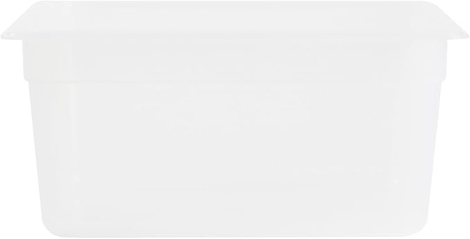 Restaurantware Food Pans Pack of 10 Plastic Rectangle Food Containers Half Size with Traceability Label, Storage Containers Dishwashable Hot Cold Friendly for Restaurants Buffet Commercial Use