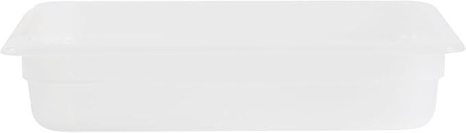 Restaurantware Food Pans Pack of 10 Plastic Rectangle Food Containers Half Size with Traceability Label, Storage Containers Dishwashable Hot Cold Friendly for Restaurants Buffet Commercial Use