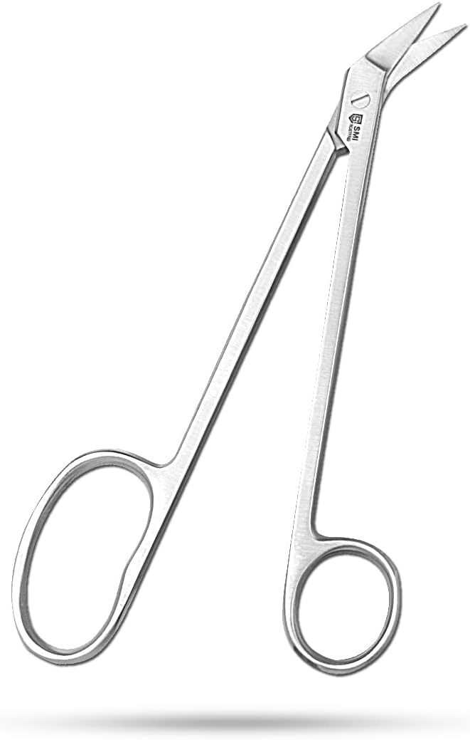 SMI 18 cm Long Handle Toenail Scissors for Seniors - Podiatrist Clippers for Disabled, Thick & Ingrown Nails - Stainless Steel Cutters