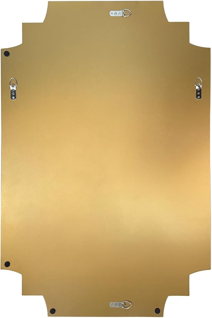 Rectangle Beveled Mirror, 36"x24" Bathroom Vanity Mirrors for Over Sink, Modern Elegant Decorative Mirrors for Wall, Gold Wood Frame Mirrors for Living Room Bedroom Fireplace Entryway