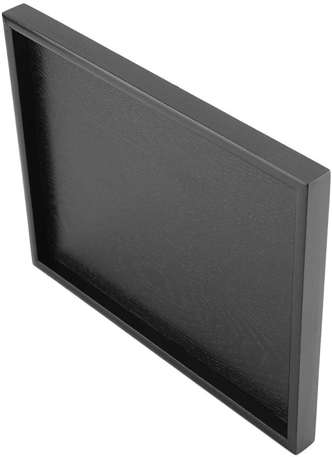 Solid Wood Serving Tray Rectangle Shape Tea Coffee Drinks Plate Snack Food Meals Breakfast Restaurant Platter Dining Tableware(12.5 x 12.5 inch)