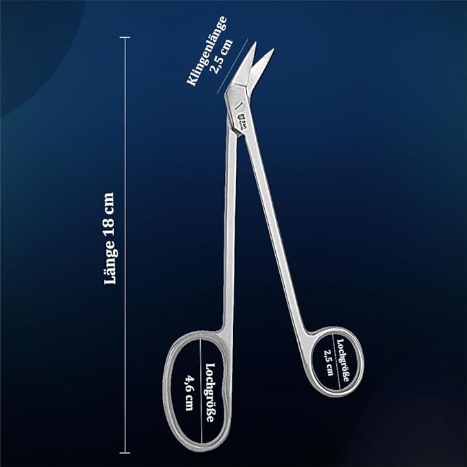 SMI 18 cm Long Handle Toenail Scissors for Seniors - Podiatrist Clippers for Disabled, Thick & Ingrown Nails - Stainless Steel Cutters