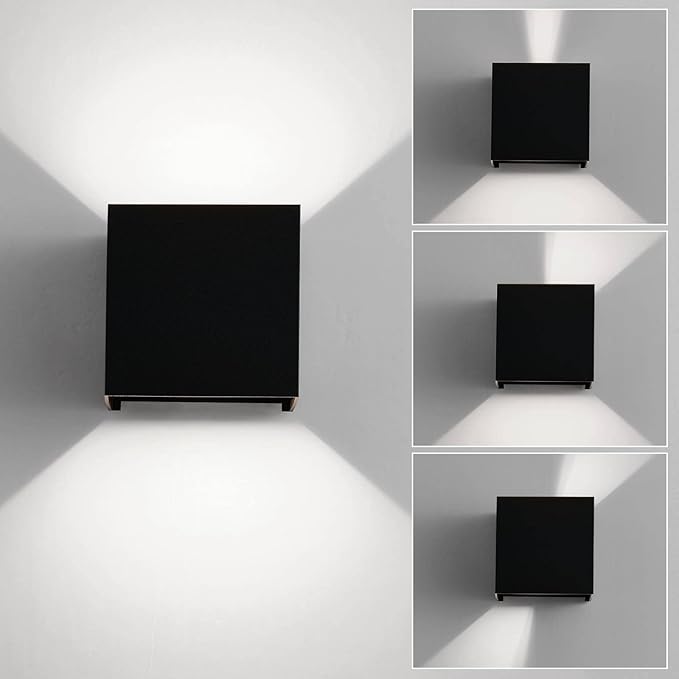 Outdoor Wall Sconces Wall Lighting 20W LED Wall Pack Light Adjustable Up Down Light Beam Waterproof Outdoor Wall Lights Exterior for Porch Patio Outdoor Porch Light 4.7 in. 6500K