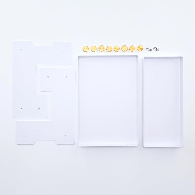 FFK 2 Tier Bathroom Countertop Organizer, SUS 304 Stainless Steel Storage Shelf for Cosmetic Organizer, Ideal for Cabinet, Countertop, Pantry, and Desktop, Office, White