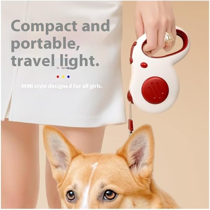 Auto - Retractable Pet Harness Vest & Leash Set | Multi - Color Options | Free Catnip Fish/Dog Bell Ball Toy (Red, Medium)