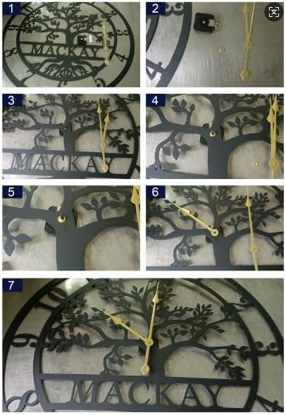 Custom Metal Tree of Life Wall Clock, Personalized Last Name Wall Decor, Silent Clock, Large Family Name Home Decor, Wall Hanging Olive Tree Sign, New Home Gift