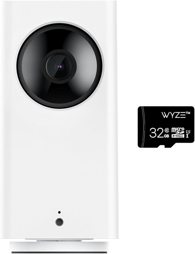 Cam Pan v2, Pan/Tilt/Zoom Indoor Wi-Fi Smart Home Security Camera with 1080p Color Night Vision, Motion and Sound Detection for Baby & Pet, Compatible with Alexa & Google Assistant
