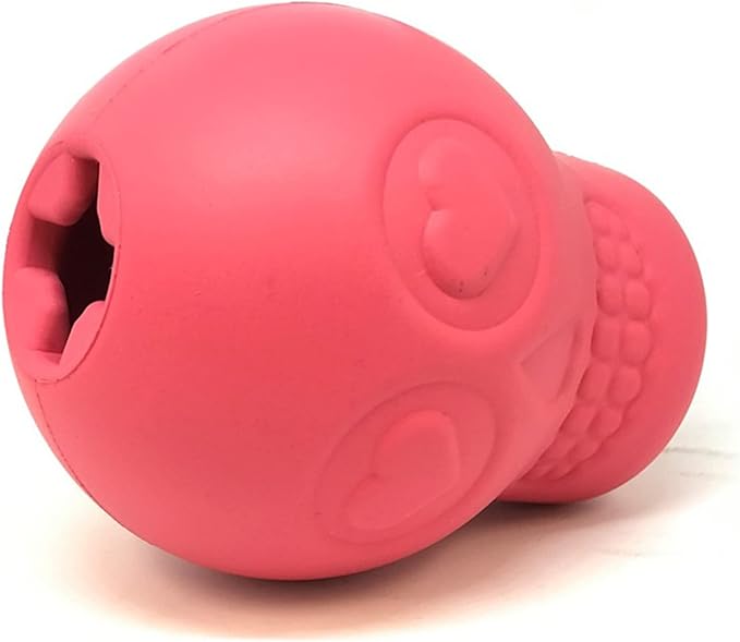 SodaPup MuttsKickButt Magnum Skull – Dog Treat Dispenser & Chew Toy Made in USA from Our Most Durable Non-Toxic, Pet-Safe, Food Safe Natural Rubber for Mental Stimulation, Problem Chewing, & More