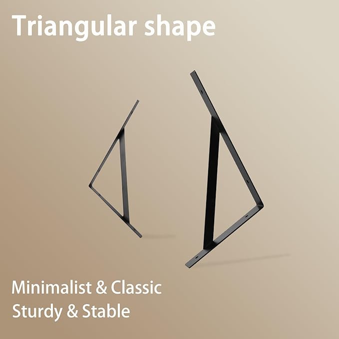 DINZI LVJ Deep Floating Shelves, 16" W x 12" D Wall Shelves Set of 2, Wide Display Shelf Mounted with Brackets, Easy-to-Install Wall Bookshelf for Living Room, Bathroom, Bedroom, Espresso