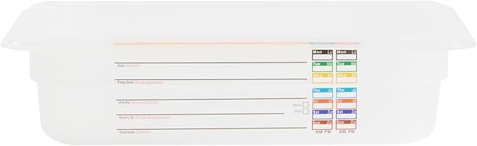 Restaurantware Food Storage Container 1 Pack of 10.3 x 6.2 x 2.5 Inches Plastic Stackable Storage Box White Reusable Label Container Dishwasher Safe For Restaurants And Kitchens