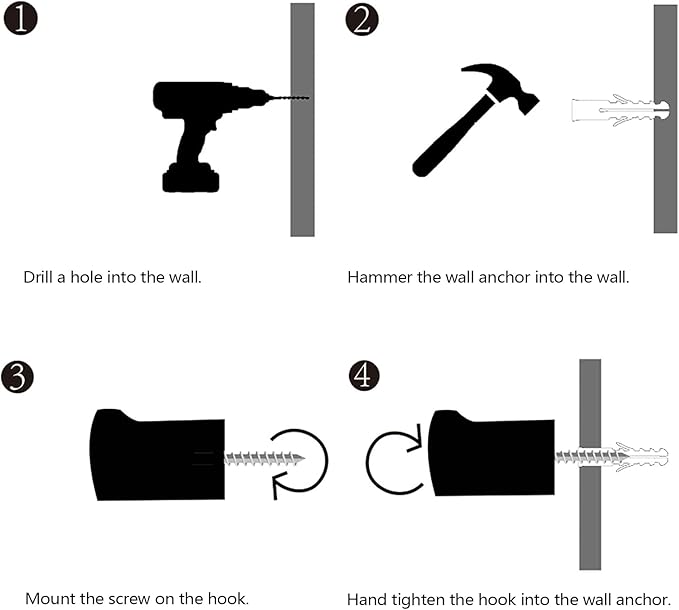 Wood Wall Hooks 6 Pack, Natural Wooden Coat Hooks Wall Mounted, Handmade Rustic Hat Hooks Heavy Duty Entryway Wall Hangers for Hanging Towels, Clothes, Bags (Beech Wood)