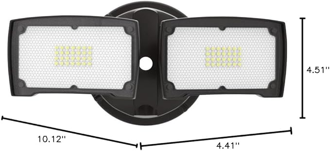 LEPOWER 3000LM LED Flood Light Outdoor, Switch Controlled LED Security Light, 28W Exterior Lights with 2 Adjustable Heads, 5500K, IP65 Waterproof for Garage, Yard, Patio Brown