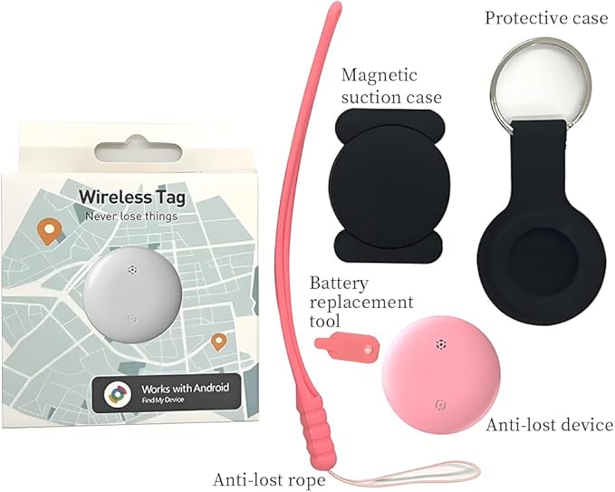 Android Mini Tracker Smart Tags localizador Locator Works with Google Find My Device (Android Only), for Wallet Car Luggage Vehicle Motorcycle Tracking Device Worldwide,Waterproof Not GPS Tracker