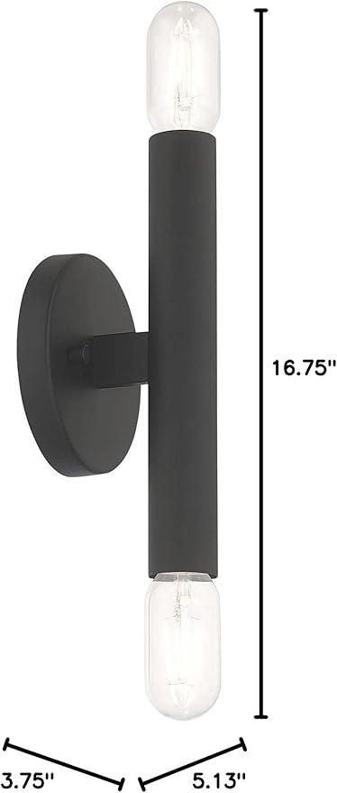Livex Lighting 2 Lt Black ADA Wall Sconce