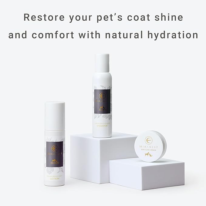 Lotion for Dogs & Cats, Natural Swiftlet Nests Extract, Collagen, Gentle for Dry Skin, Itch Relief, Soothing Shedding, Dandruff, Irritation, Moisturizing Pet Lotion, Pet Supplies, 3.4 oz