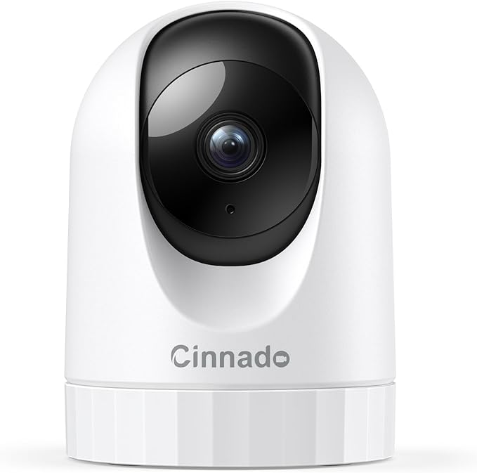 Security Camera Indoor-2K 360° WiFi Cameras for Home Security,Pet/Dog/Baby Camera with Phone app, 2-Way Audio, Night Vision, 24/7 SD Card Storage, Works with Alexa & Google Home (2.4Ghz)-D1