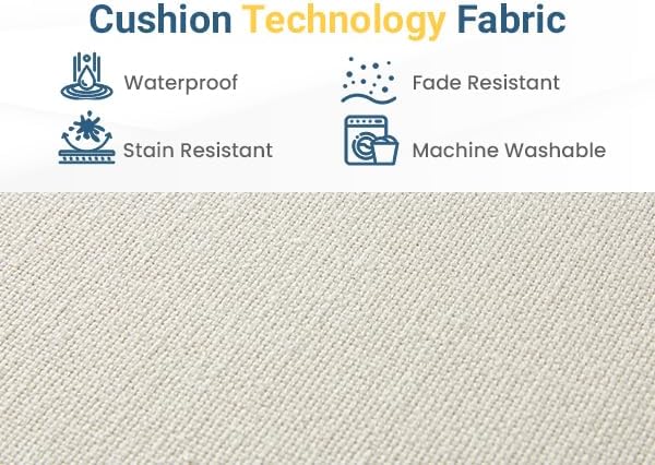 Wisteria Lane 6 Pieces Acacia Patio Dining Set for 6, Patio Dining Table and Chairs Set with Cushion, Modern Outdoor Dining Furniture Set for Garden Lawn Deck Backyard, Beige