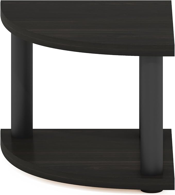 Furinno Turn-N-Tube Kitchen Countertop Organizer, 2-Tier Corner Countertop Organizer Shelf, Corner Shelf, for Kitchen, Pantry, Organizers and Storage, Espresso