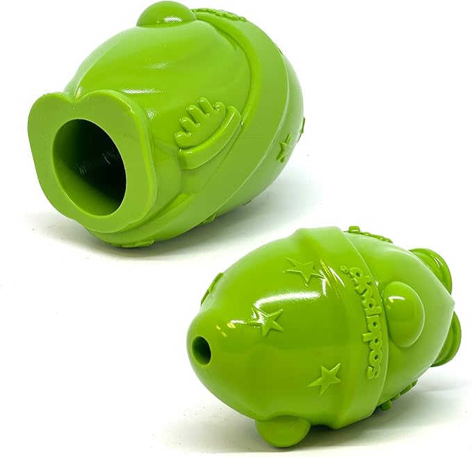 SodaPup Gnome – Durable Dog Treat Dispenser & Chew Toy Made in USA from Non-Toxic, Pet Safe, Food Safe Rubber Material for Mental Stimulation, Problem Chewing, Calming Nerves, & More