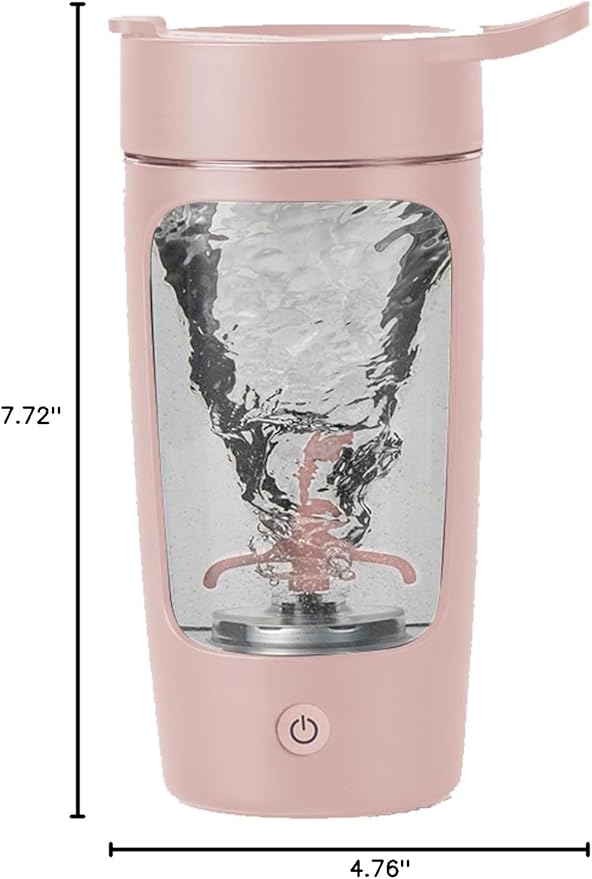 Electric Shaker Bottle, Blender Bottles For Protein Mixes, | Tritan | BPA Free| Portable Mixer Cup, Rechargeable Shake Cups And Meal Replacement Shakes, 22 oz(Pink)