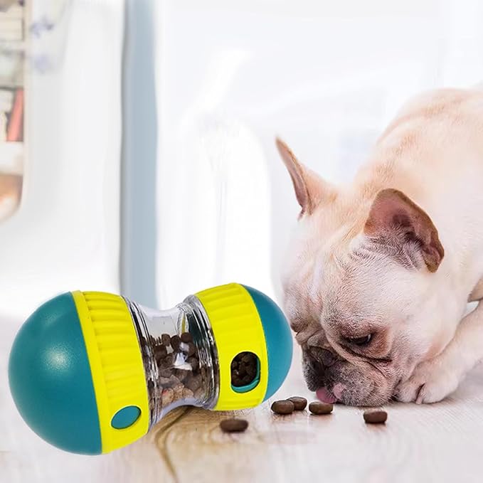 Dog Food Puzzle Toys, Adjustable Dog Treat Dispensing Dog Toys, Interactive Chase Slow Feeder for Boredom and Stimulating, IQ Training for Medium/Large Dogs