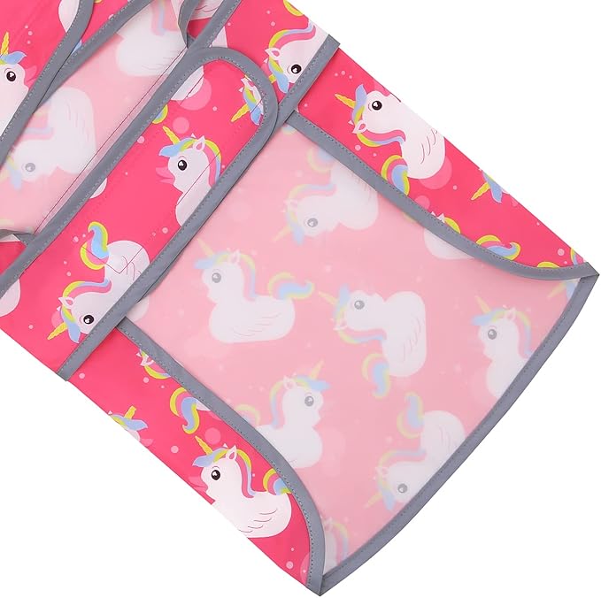 HDE Dog Raincoat with Clear Hood Rain Jacket Poncho for Small Medium Large Dogs Unicorn Ducks Pink - S