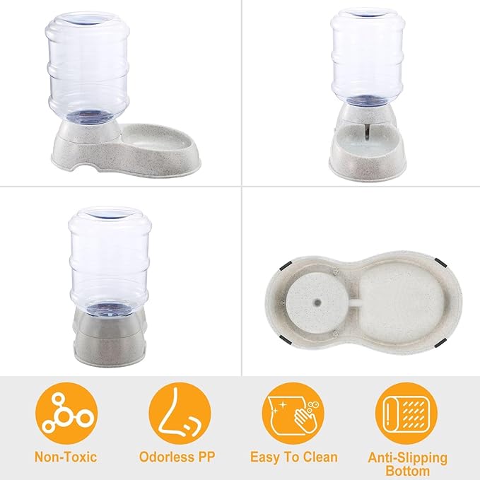 3.5L Automatic Pet Water Dispenser, Self-Refilling Pet Waterer for Cats and Dogs, Large Capacity Food-Grade Feeder