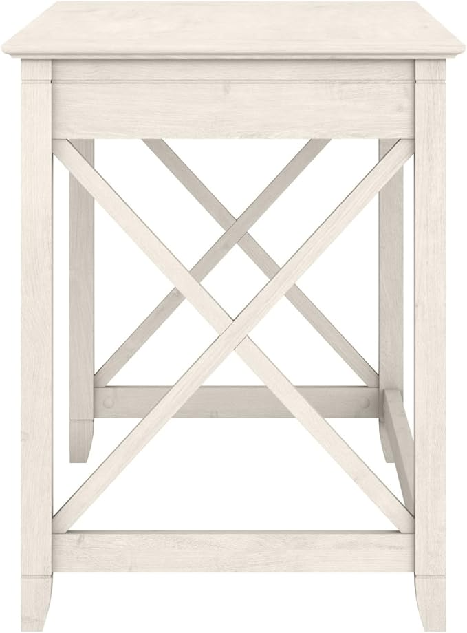 Bush Furniture Key West 48W Writing Desk in Linen White Oak