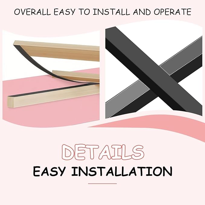 BarnFurin Queen Bed Frame with LED Lights, Queen Size Bed Frame with Headboard LED Lights, Upholstered Platform Bed with Cloud Headboard, No Box Spring Required, Easy Assembly, Pink