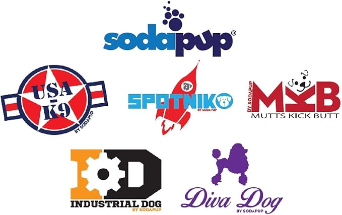 SodaPup Soda Can – Durable Dog Treat Dispenser & Chew Toy Made in USA from Non-Toxic, Pet Safe, Food Safe Natural Rubber Material for Mental Stimulation, Problem Chewing, Calming Nerves, & More