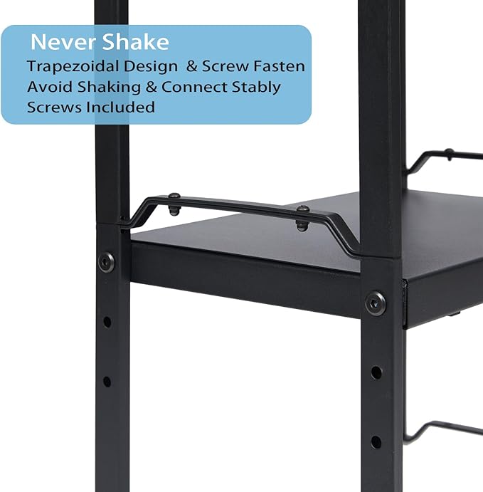 X-cosrack 25.5 Inches 3 Pack Expandable Cabinet Shelves, Stackable Shelf Organizer for Kitchen Cabinet Countertop Storage, Adjustable Counter Cupboard Pantry Organizer Shelf Rack Stand Riser, Black