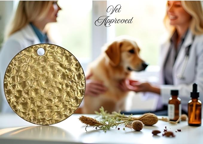 Flea & Tick Repellent Collar Tag for Dogs & Cats – 12 Month Protection – Chemical-Free, Waterproof, Natural BioResonance Technology – Safe for Pets & People, No Pesticides, No Batteries