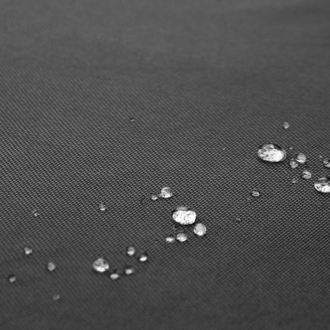 ULTCOVER 600D Tough Canvas Heavy Duty Rectangular Patio Table and Chair Cover - Waterproof Outdoor General Purpose Furniture Covers 111 x 74 inch, Black