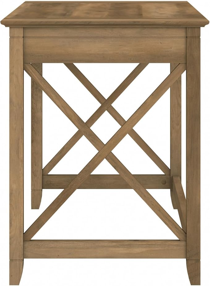 Bush Furniture Key West Collection Writing Desk, Writing Table for Home Office in Reclaimed Pine, Small Modern Farmhouse Desk