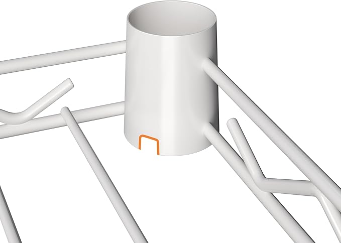 HOMEFORT 4-Shelving Unit, Adjustable Wire Shelving, Metal Wire Shelf Rack Organizer for Kitchen, Pantry, Closet, Bathroom, Laundry, White,21" W x 11" D x 41" H