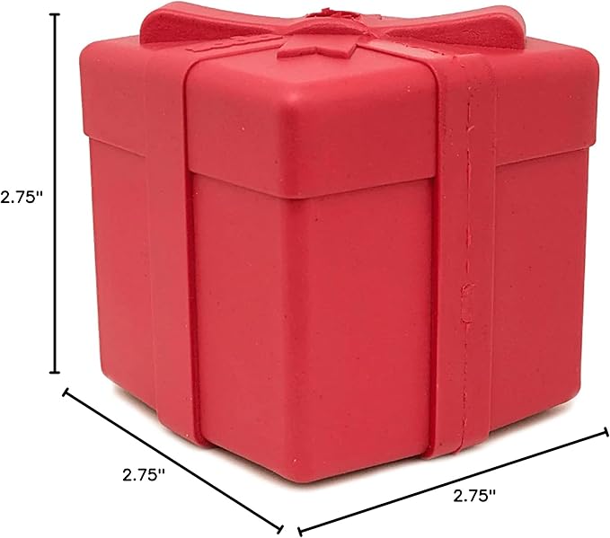 SodaPup Gift Box – Durable Dog Treat Dispenser & Chew Toy Made in USA from Non-Toxic, Pet Safe, Food Safe Natural Rubber Material for Mental Stimulation, Problem Chewing, Calming Nerves, & More