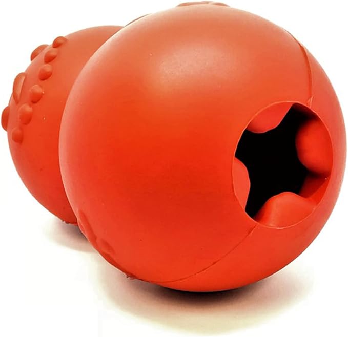SodaPup MuttsKickButt Snowman – Durable Dog Treat Dispenser & Chew Toy Made in USA from Non-Toxic, Pet Safe, Food Safe Natural Rubber for Mental Stimulation, Problem Chewing, Calming Nerves & More