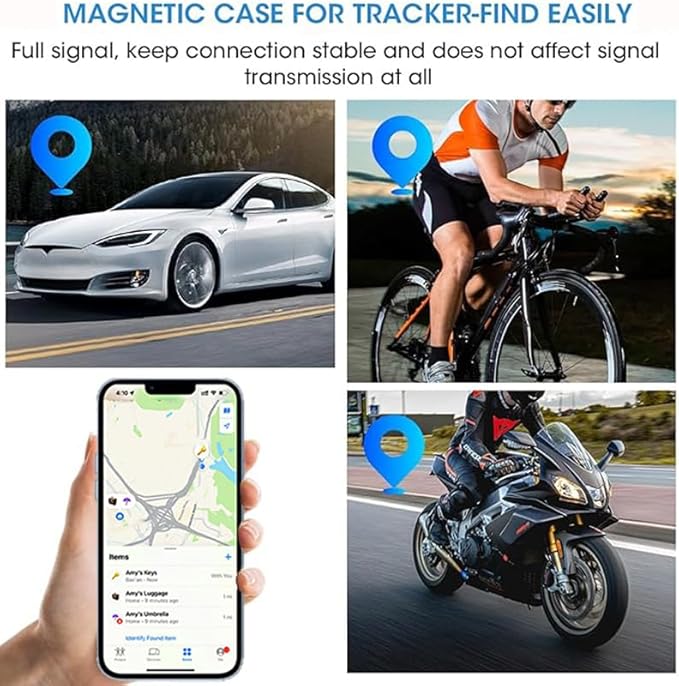Mini GPS Tracker for Vehicles – Hidden Magnetic Car Tracker, Real-Time Tracking for Cars, Kids, Pets, No Monthly Fee, No SIM, Works with Apple Find My